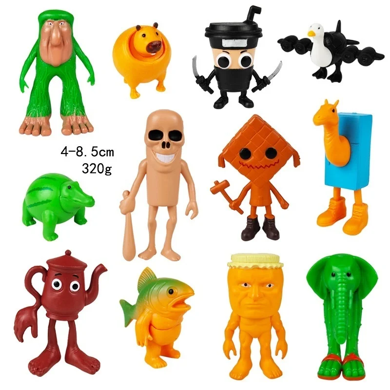 Nuovo Cervello Italiano AI Animali Tung Tung Tung Sahur Figura 5/6/8/12 pz Divertente Tung Tung Tung Sahur Statua Per Il Capretto Regali Di Compleanno