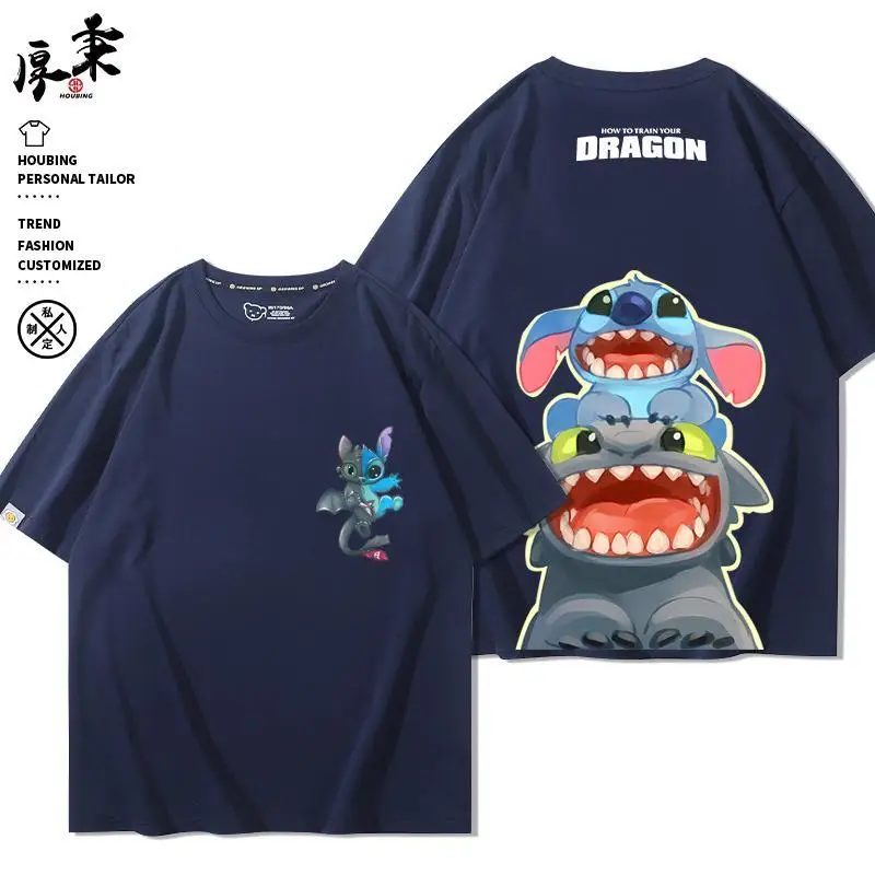 Dragon master Toothless Steedy short-sleeved men's and women's summer cotton T-shirt trend