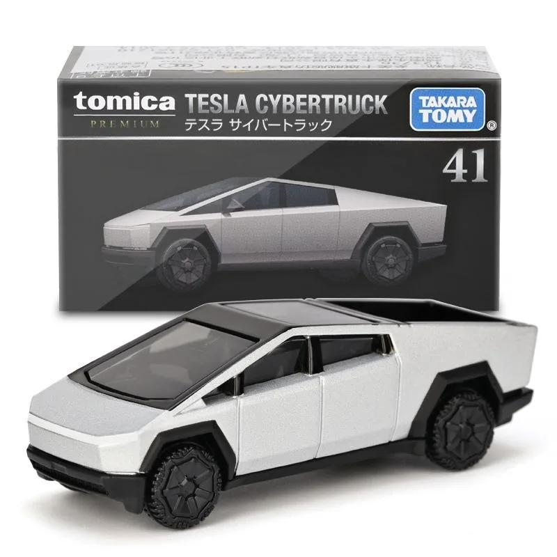 

TAKARA TOMY Tomica Tesla Cybertruck, литая модель автомобиля TP41, коллекционная серия Black Box Edition, премиум-класс, подарок для мальчиков