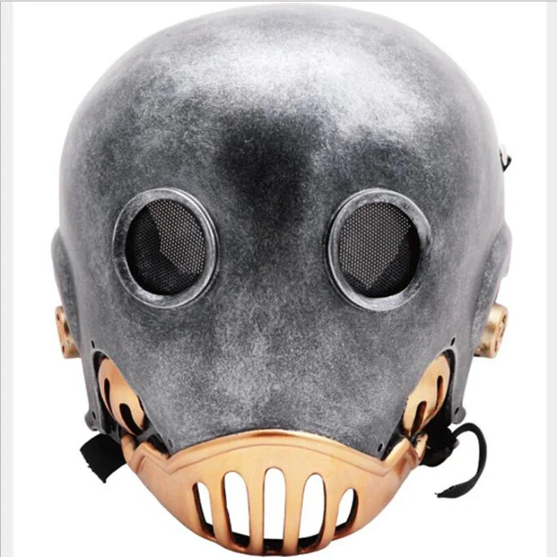 Horror The Clockwork Man Hellboy Máscaras Película de Halloween Mascarada Kroenen Casco de cara completa Máscara de resina Tamaño adulto Cosplay Prop