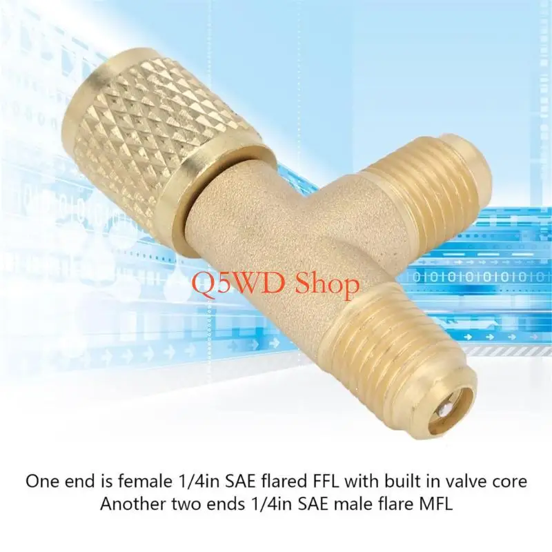 Q5WD Efficient HVAC Port Adapter For R22 R134 Refrigerants Quick Coupler Access Joint