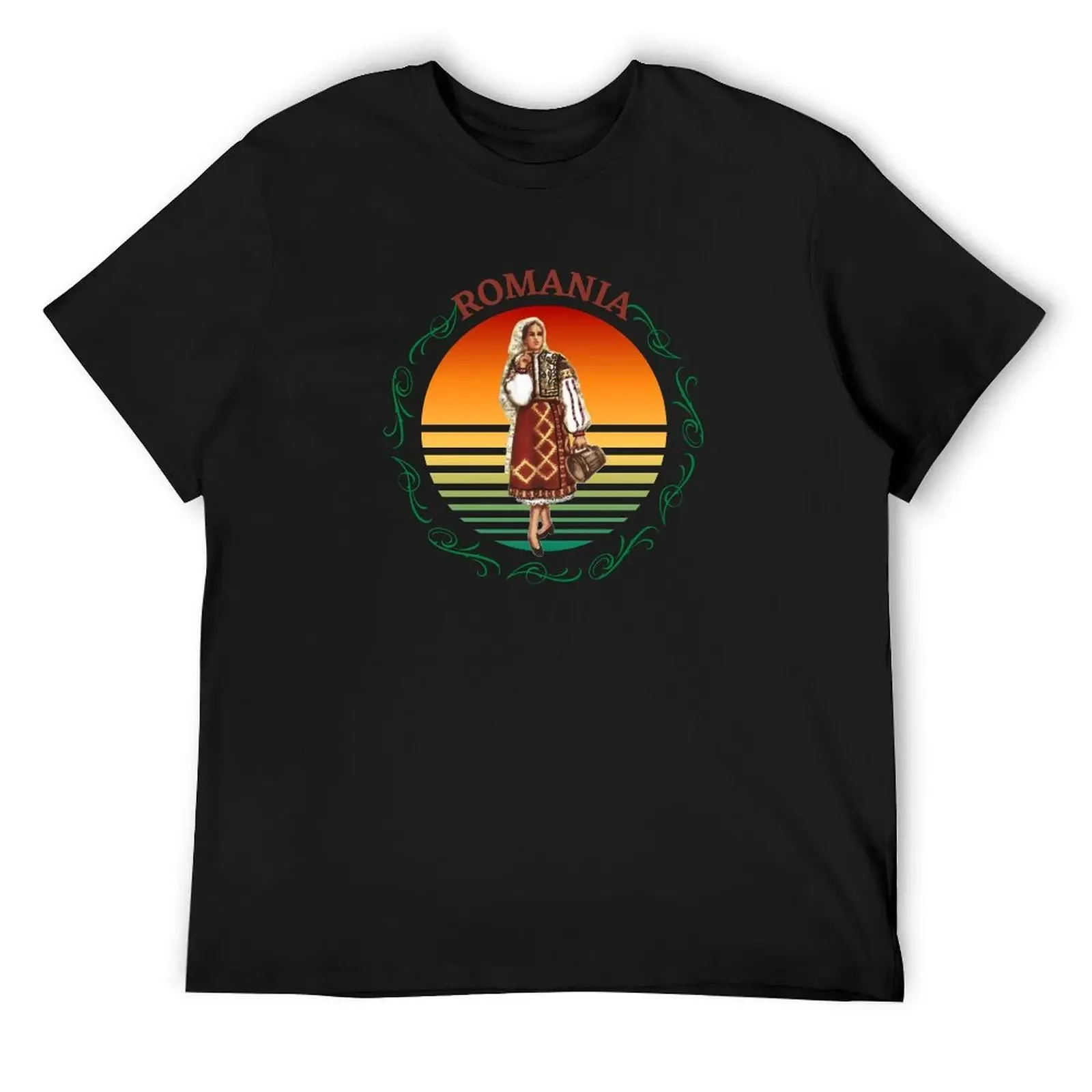 Woman in Traditional Romanian Costume T-Shirt vintage clothes graphic tee shirt Blouse mens big and tall t shirts