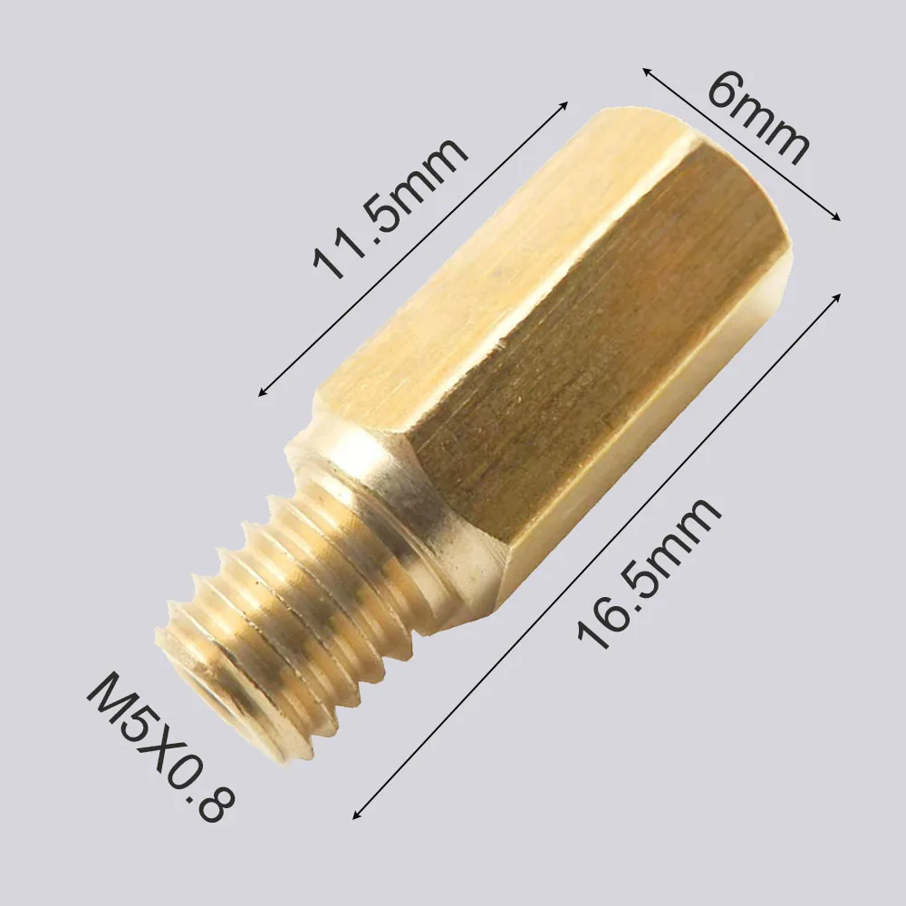 Motorcycle Carburetor Main Jet 5mmx0.8 Thread Hexagon Brass Injector Nozzle for Keihin OKO KOSO PE PWK Carburettor Size 80-140