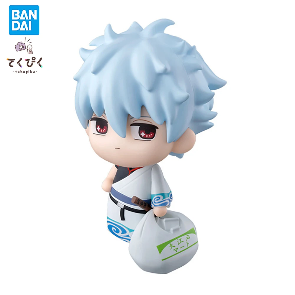 Original NEW Bandai tekupiku Sakata Gintoki (Gintama) 105 mm Collectible Anime Figure Model Ornament Gift Toys