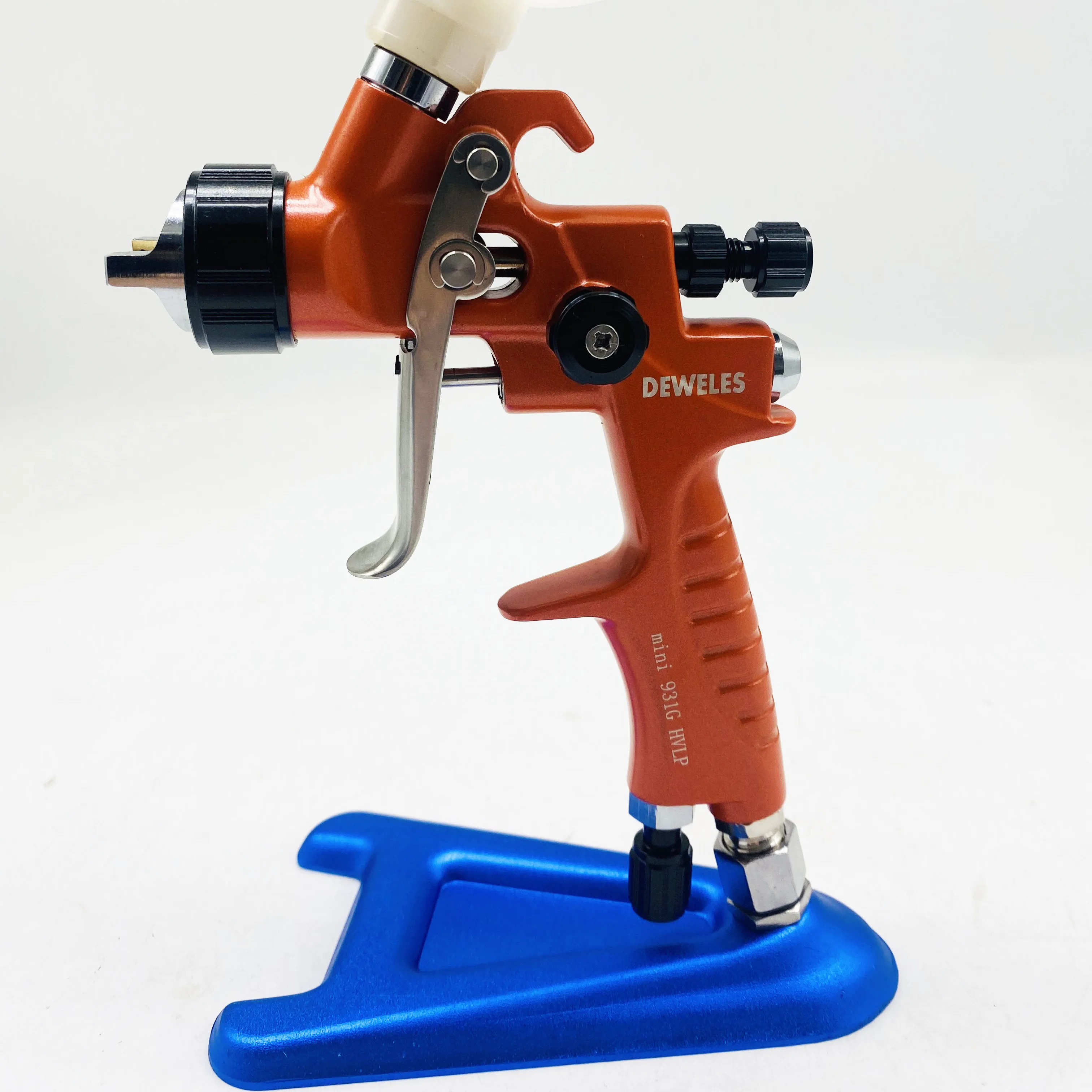 DEWELES High Quality 0.8/1.0mm Nozzle Spray Gun With 250cc Cup HVLP Gravity Airbrush Mini931 Professional Repair Paint Spray Gun