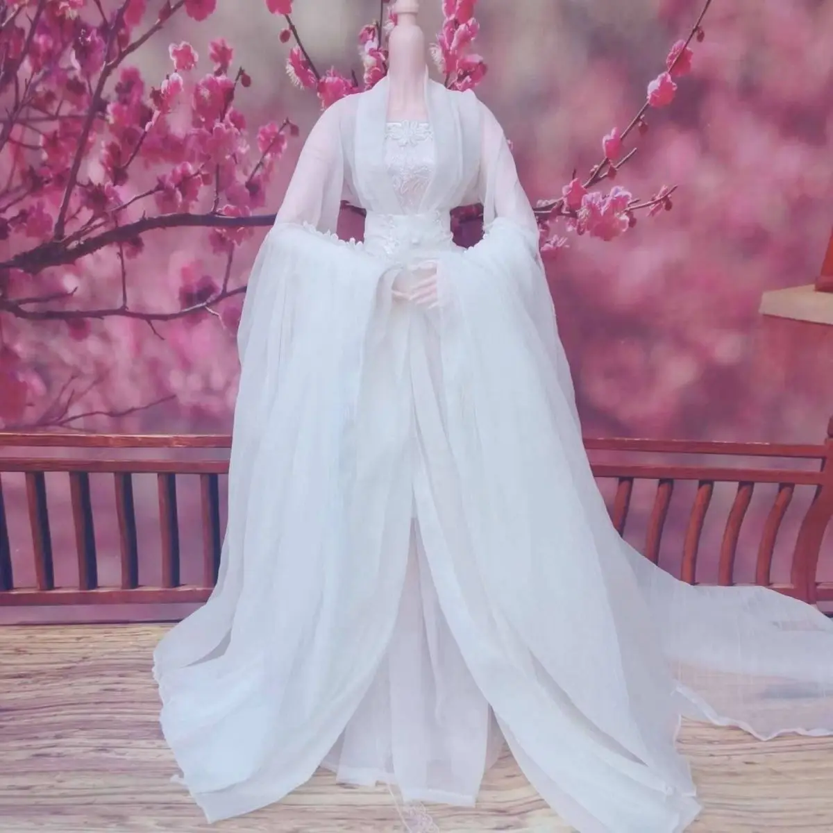 60cm Doll's Clothes for 1/3 Bjd Doll Chinese Ancient Princess Dress Girl Toys Dress Up Gift Play House Doll Accessories, No Doll