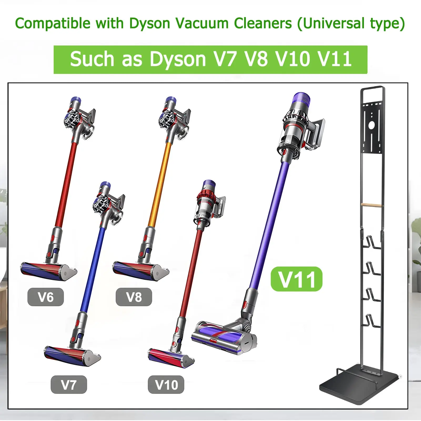 Podręczny stojak próżniowy Dyson, stabilny metalowy Organizer, Dyson V15, V11, V10, V8, V7, V6, DC35, DC58, DC59, DC62