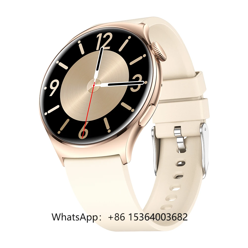 

TJXL-2024 New AMOLED Smart Watch QX10 for Women Ladies Style Fashion Design Smartwatch BT Call Heart Rate Monitor Round Dial Wat