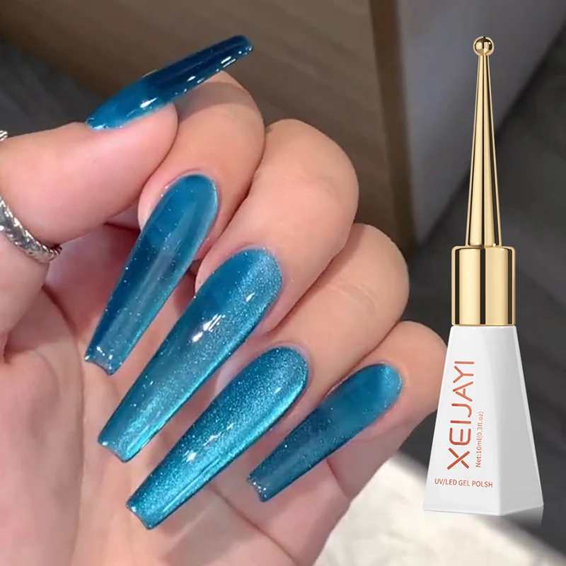 10ml Wasser Licht Katzenauge Gel Nagellack nackte Farbe funkeln des Glas semi permanentes Gelee Mondlicht magnetischer koreanischer Nagellack