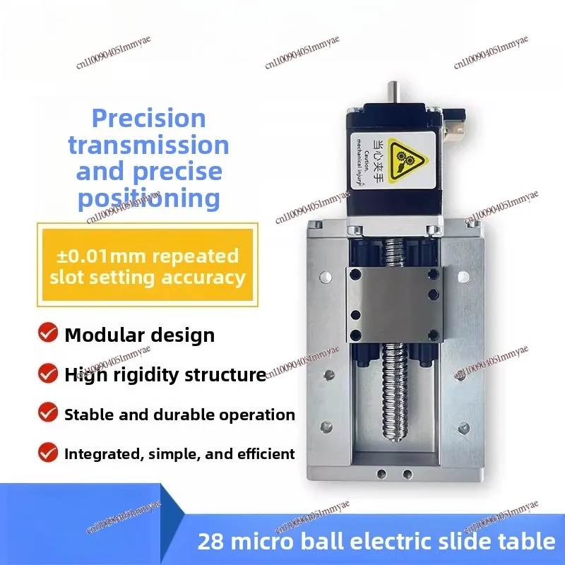 Electric Slide Precision Micro Ball Screw Open Loop Closed Loop Stroke 28mm