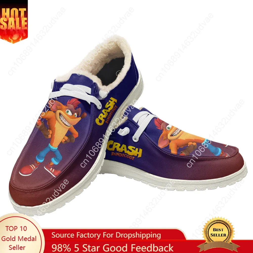 

Crash Bandicoot Plush Casual Shoes Flat Shoe Men Woman Breathable Casual Outdoor Lightweight Footwear Couple Custom Made Shoe