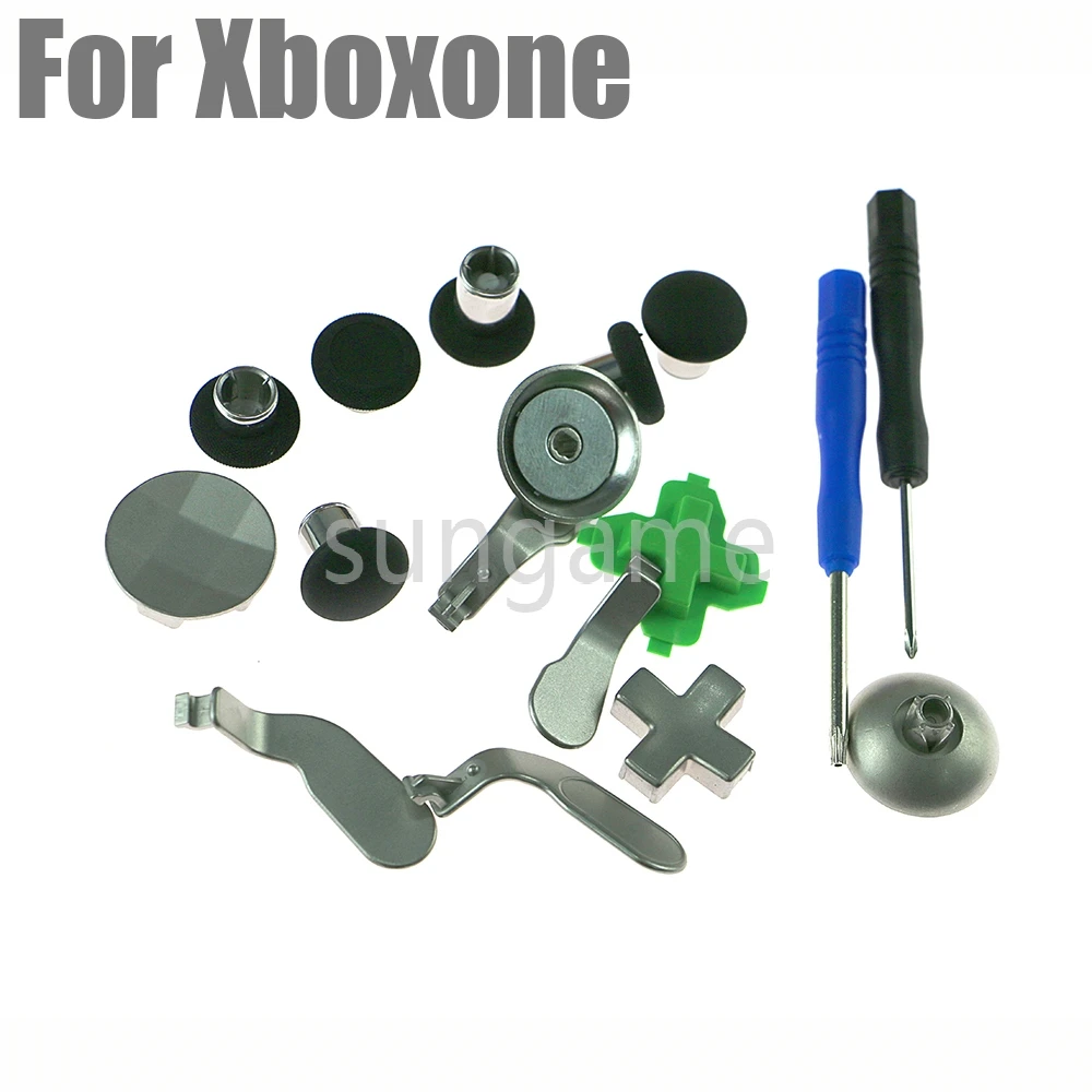 1set For XBOX ONE Elite Handle Accessories Button Rocker Cross Key Parts Mosaic Metal Mushroom Cap Game Repair