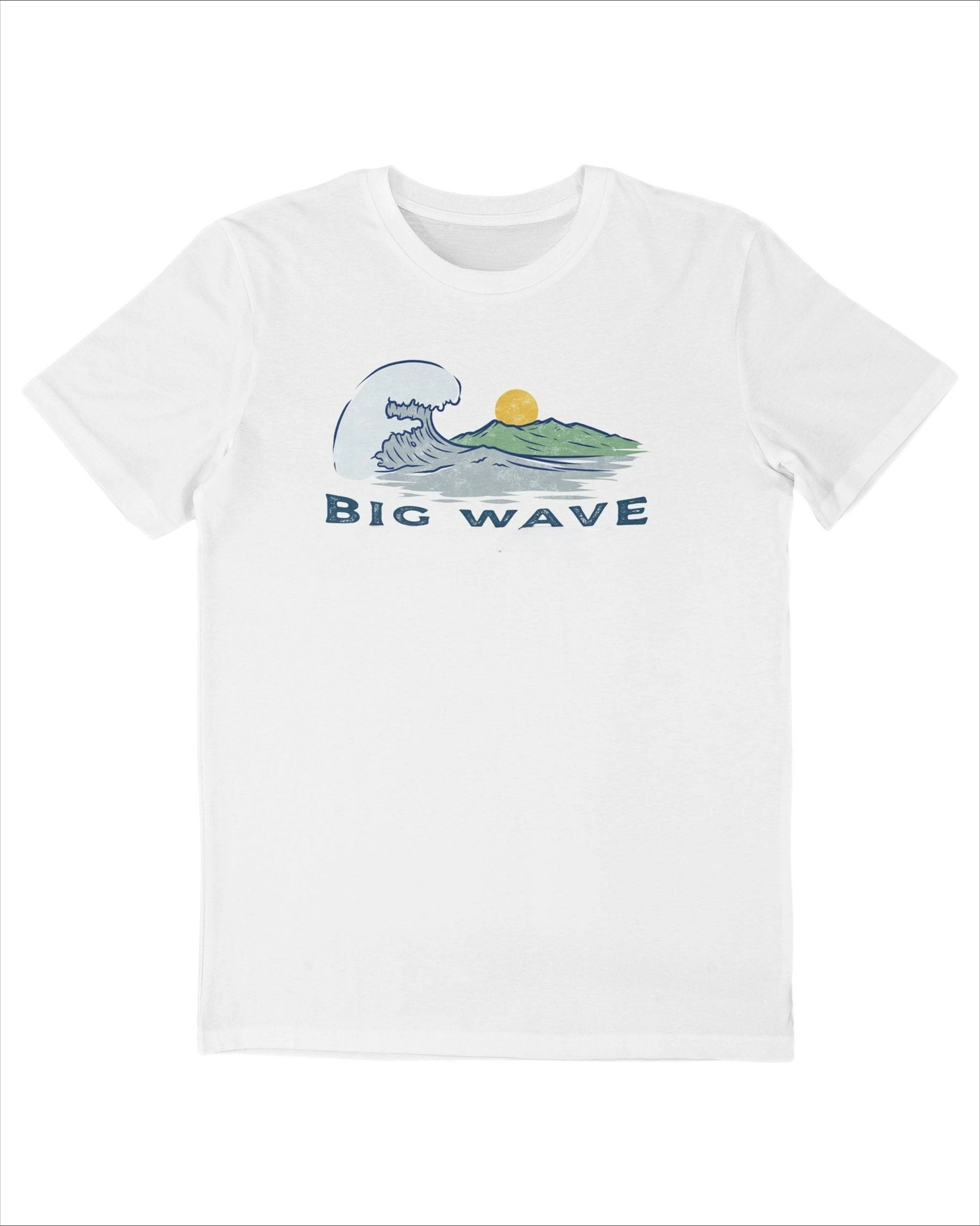 

2025 Big Wave Adventure с графическим принтом, летние брендовые хлопковые мужские и женские футболки с короткими рукавами, уличная мода
