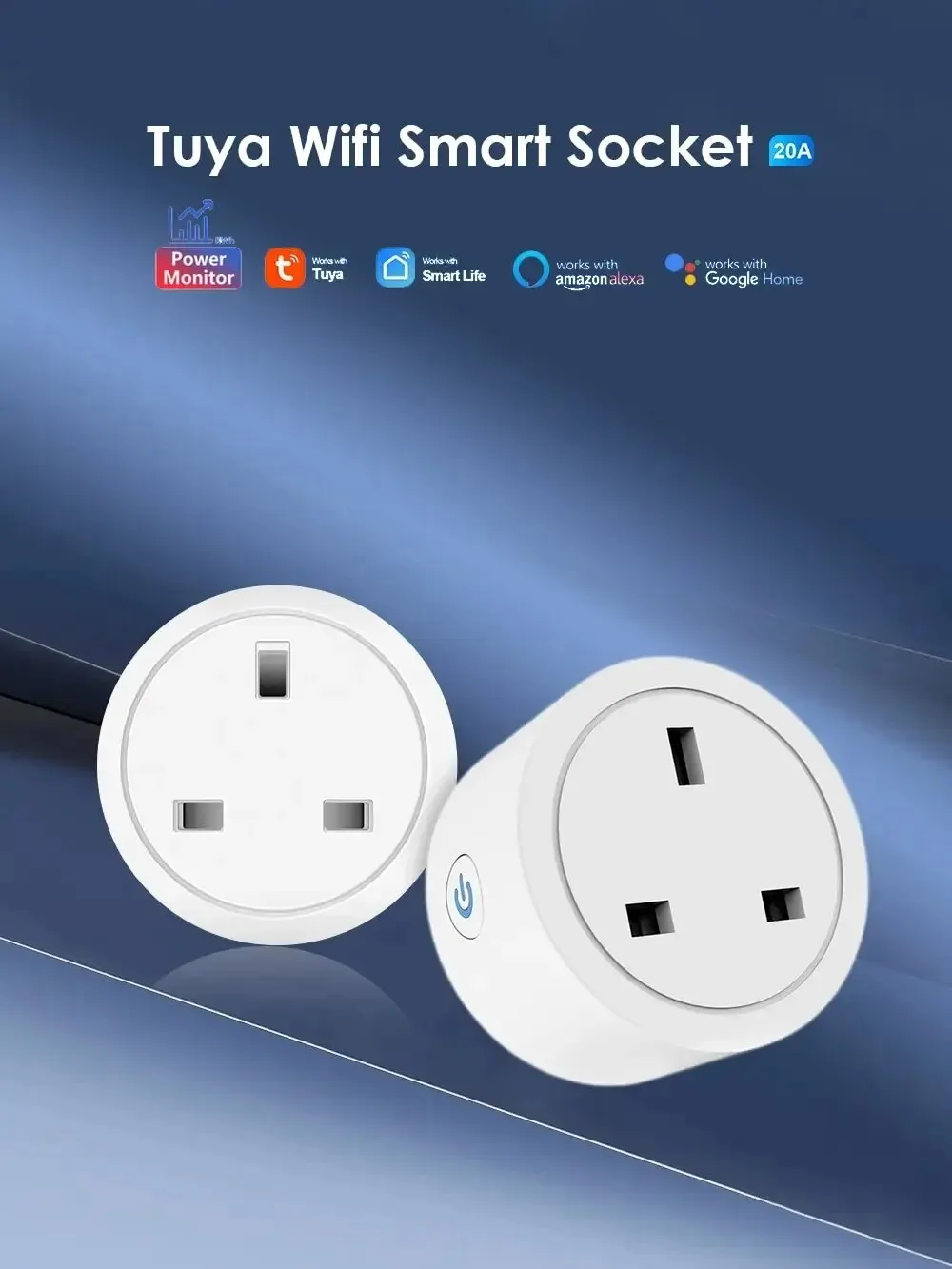 Tuya EWLink WiFi 16A UK Smart Plug Mini Smart Socket Remote Voice Control with Energy Monitor Timer Smart Home Google Home Alexa