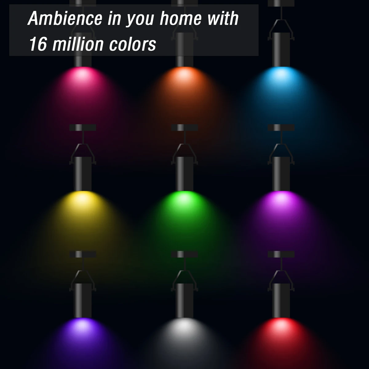 Imagem -03 - Lâmpada Led Rgb Inteligente com Controle de Aplicativos Lâmpada Tuya Funciona com Yandex Alice Google Home Alexa E27 E14 Gu10 110v 220v