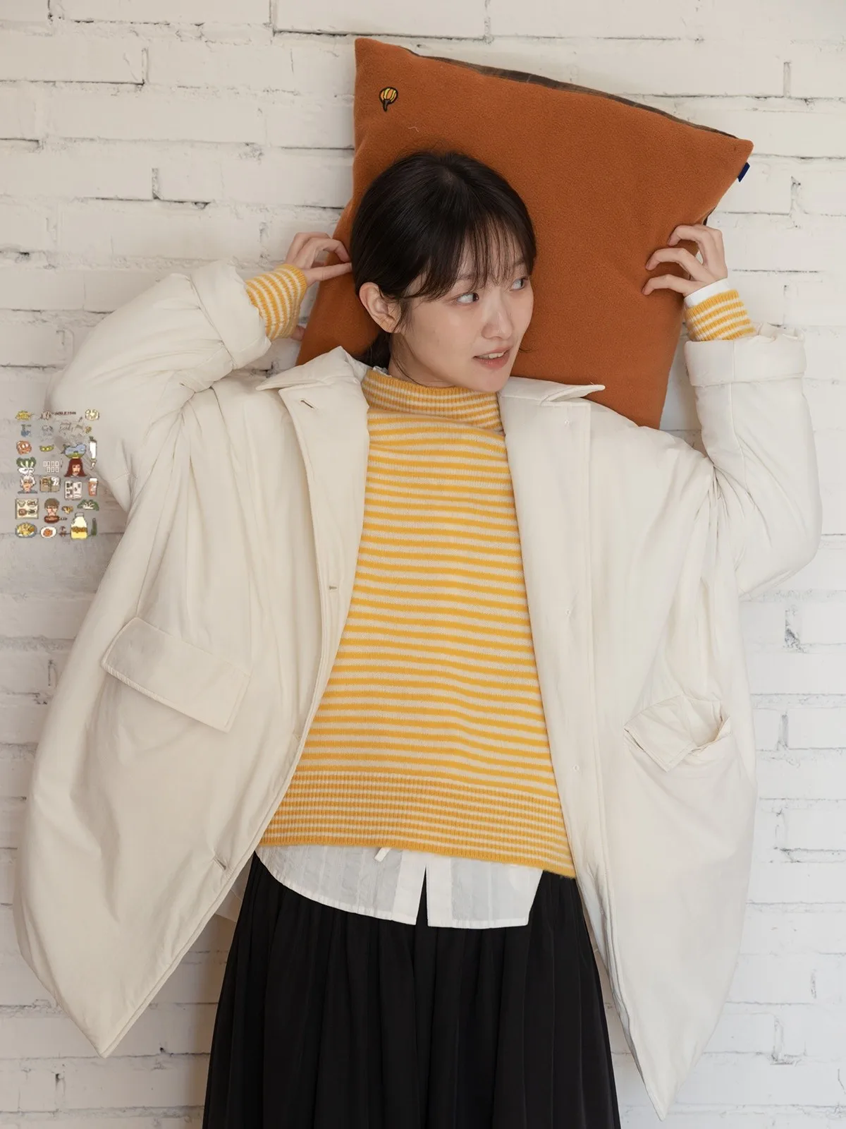 

Warm Long Casual Collar Cotton Jaet pro Series STILL WALKING Stepl Commute Thiened Winter Coat Zipper Closure Color