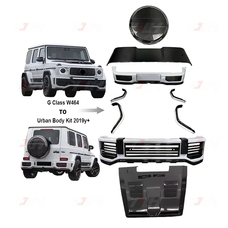 High Quality Urban Style Dry Carbon Fiber Body Kit Car Bumper Spoiler Hood Fenders For Mercedes G-class W464 G500 G63