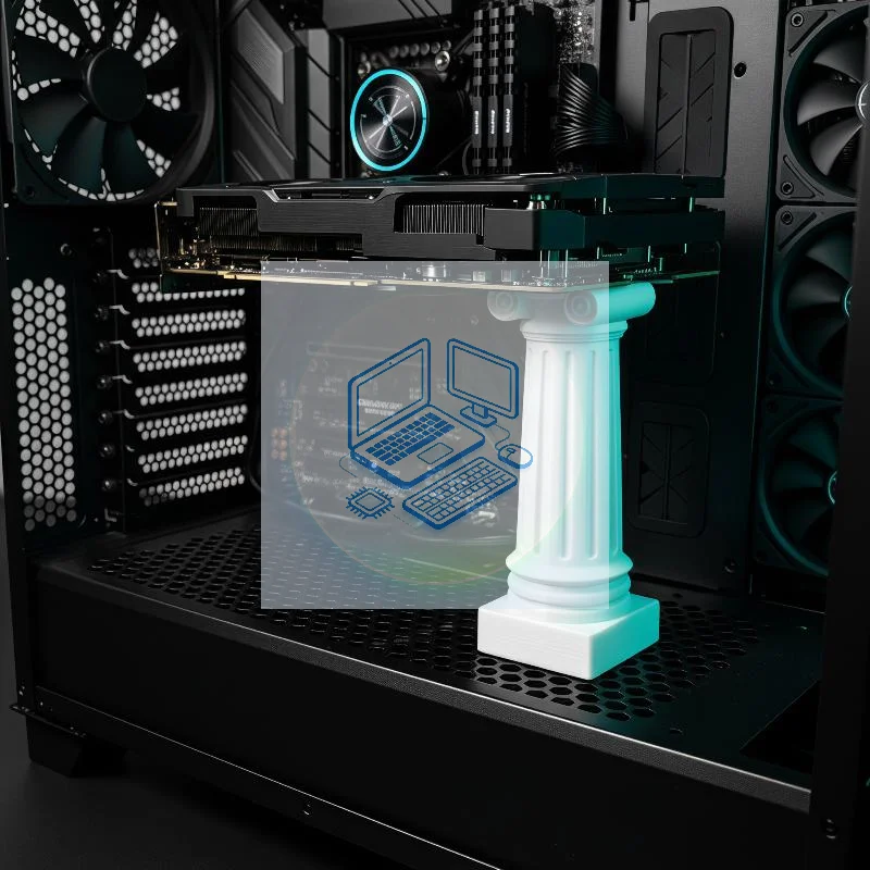 Adjustable Height 3D Printed Roman Column GPU Support Stand AntiDrop Graphics Card Bracket Desktop PC Hardware Accessory