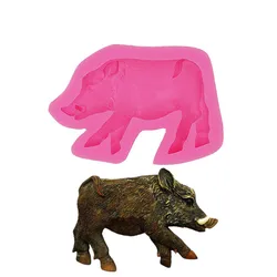 Gadgets- Boar biscuit cookie gingerbread mold-Cute pig silicone soap mold cake biscuit chocolate jelly pudding mold