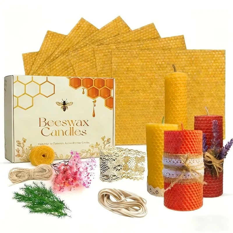 Endless Candle Designs with 10-Pack Beeswax Sheets + Dried Florals
