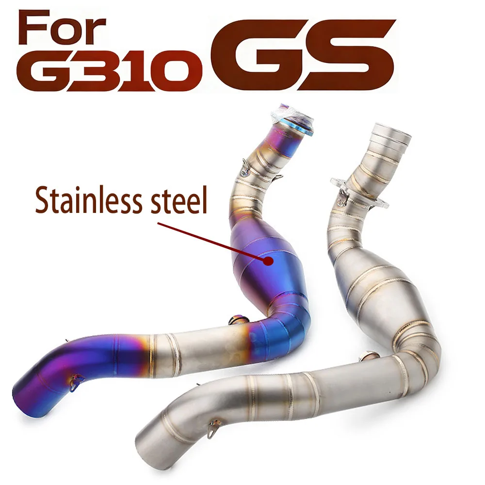 

Motorcycle Exhaust Pipe For BMW G310 GS Slip on Motorcross Front Pipe Stainless Steel Exhaust Full Systems Connec