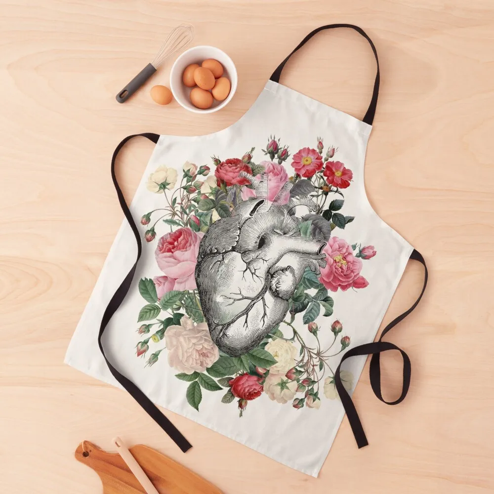 

Roses for her Heart Apron Kitchen on the wall For Hairdresser Apron