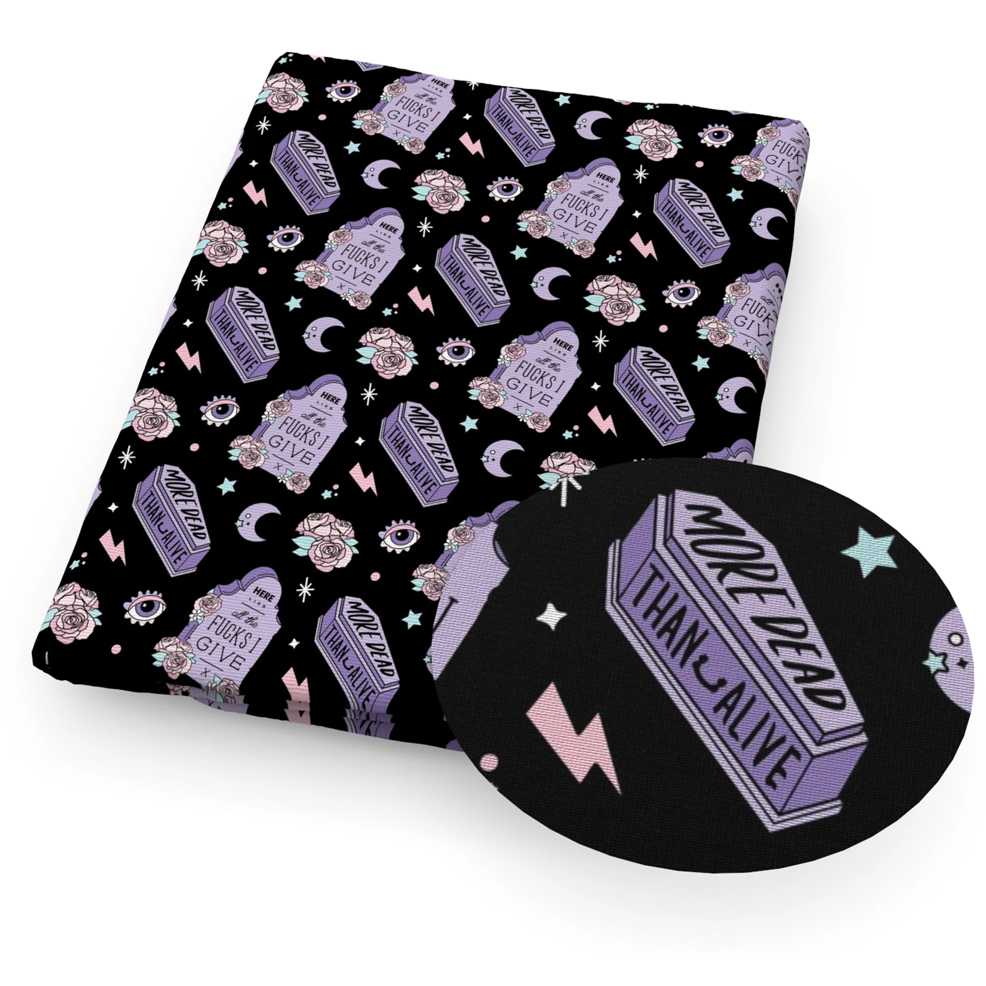 Eyes Feather Ouija Hand Bone Printed Polyester Pure Cotton Material Patchwork Tissue Sewing Quilting Fabrics Needlework Cloth