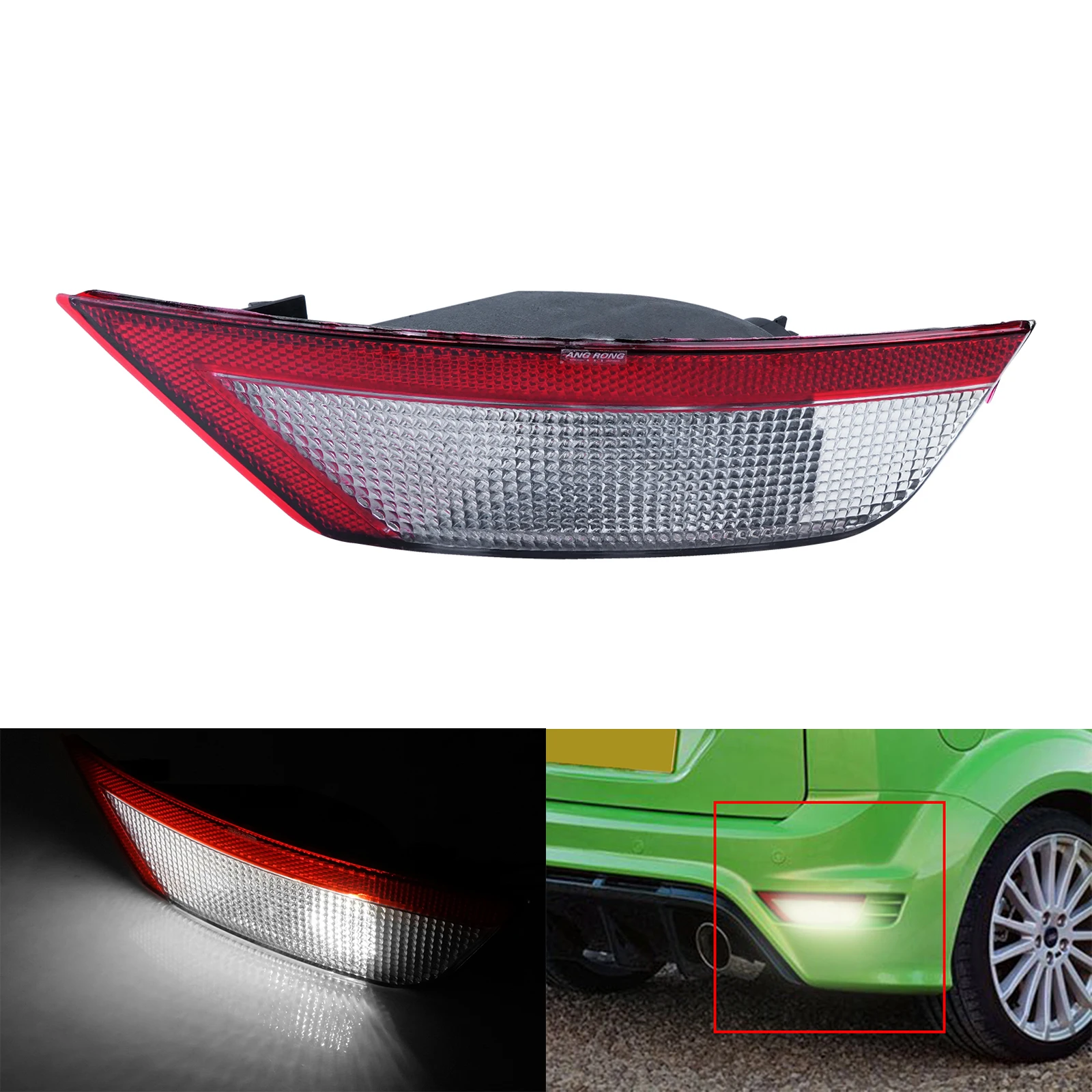 

Left Hand Drive Rear Bumper Reflector Reverse Light White For Ford Focus 2 MK II 08-10 Kuga 2008-2012 Right Tail Lamp