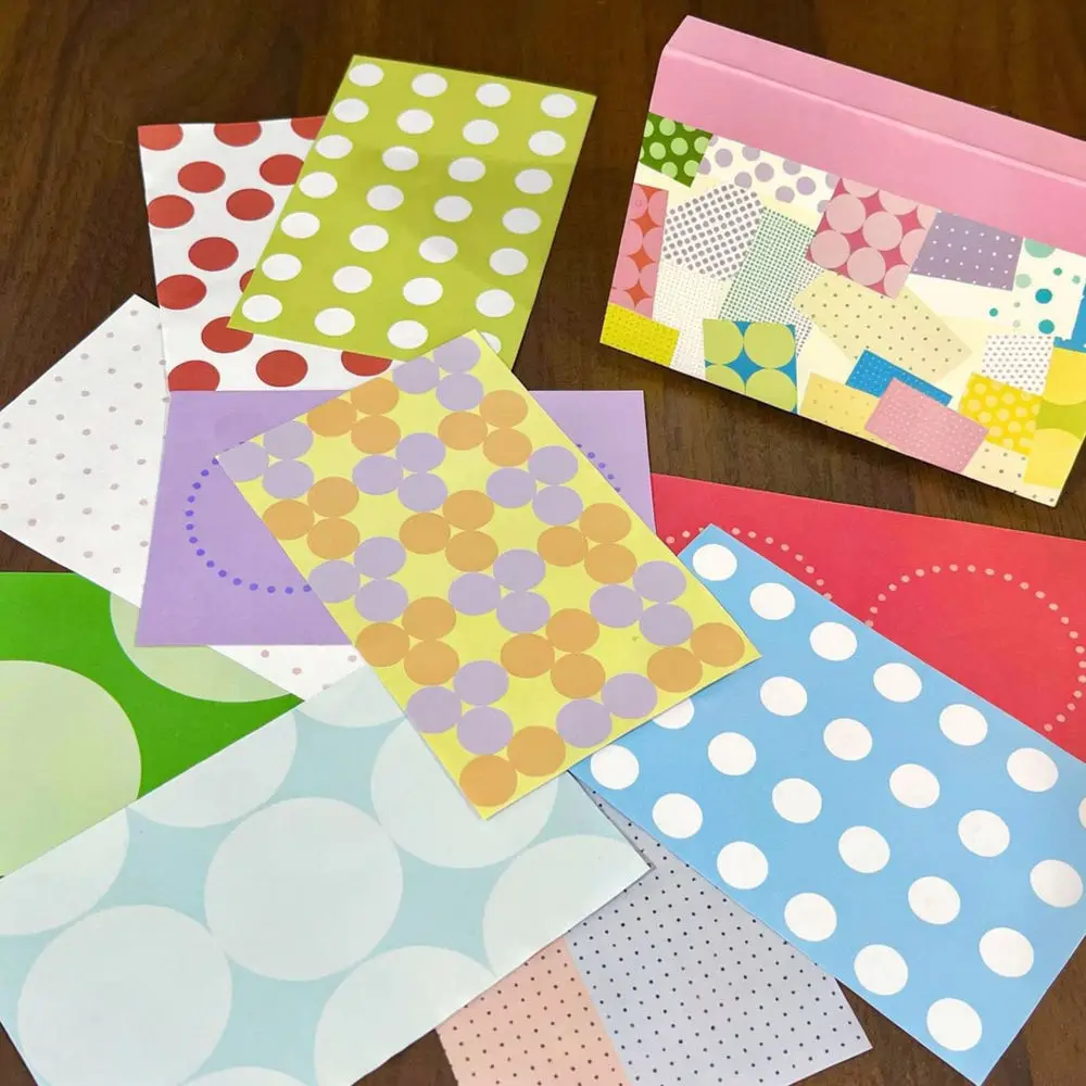 Aesthetic Polka Dot Paper Pad Japanese Stationery Memo Sheets For Scrapbook Journaling DIY Planner Decorative Pads