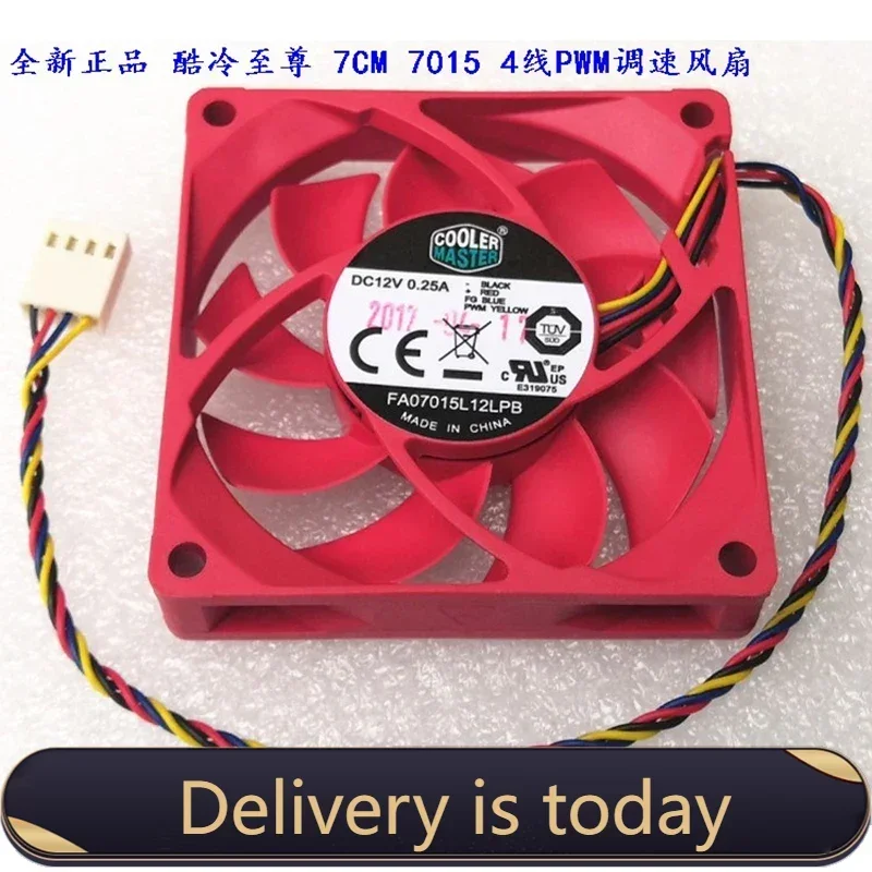 Original Cooler Master DC12V 0.25A 7015 70*70*15MM 70MM Cooling Fan FA07015L12LPB AMD CPU Cooling Fan 4PIN PWM 1000-3400RPM