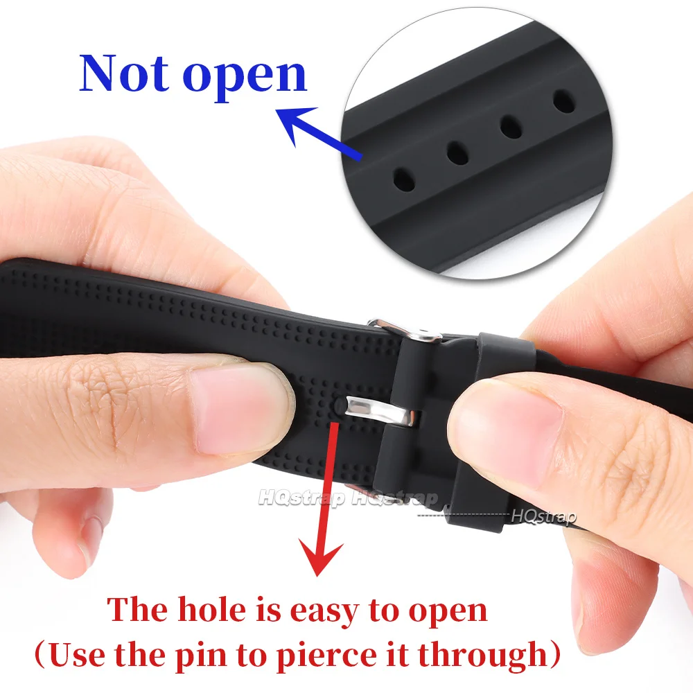 Curved End Silicone Watch Straps Thickened Soft Sports Watch Bracelet Men Women Waterproof Rubber Watch Band 18mm 20mm 22mm 24mm view 5