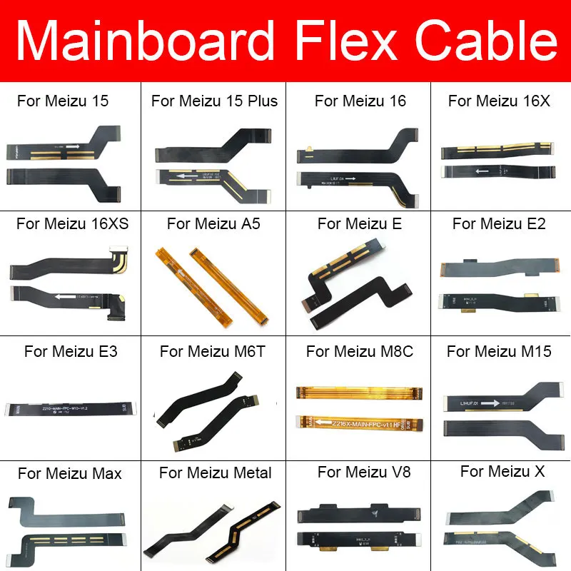 Main Motherboard Mainboard Flex Cable For Meizu E E2 E3 A5 M6T V8 M8C 15 M15 16 16X 16S X Max Metal Plus Main Board Flex Ribbon