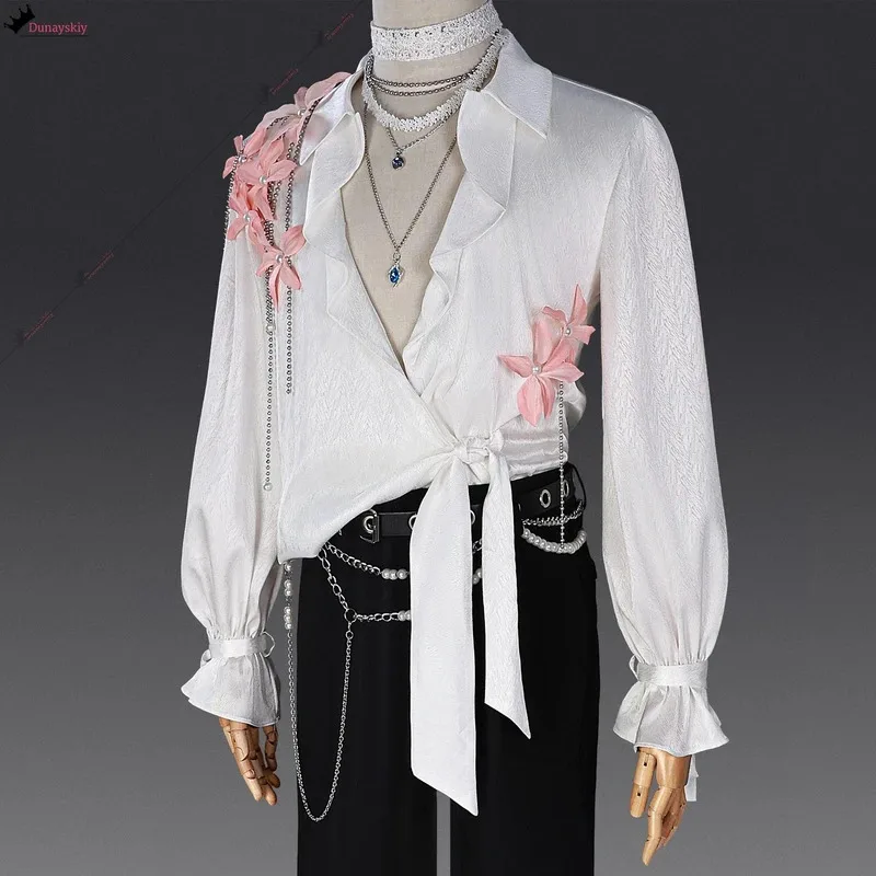 

COSda@Game Love and Deepspace Zayne/Xavier/Zayne/Sylus Cosplay Costume Flower Shirt Unisex Outfit Anime Party Role-play Loose To