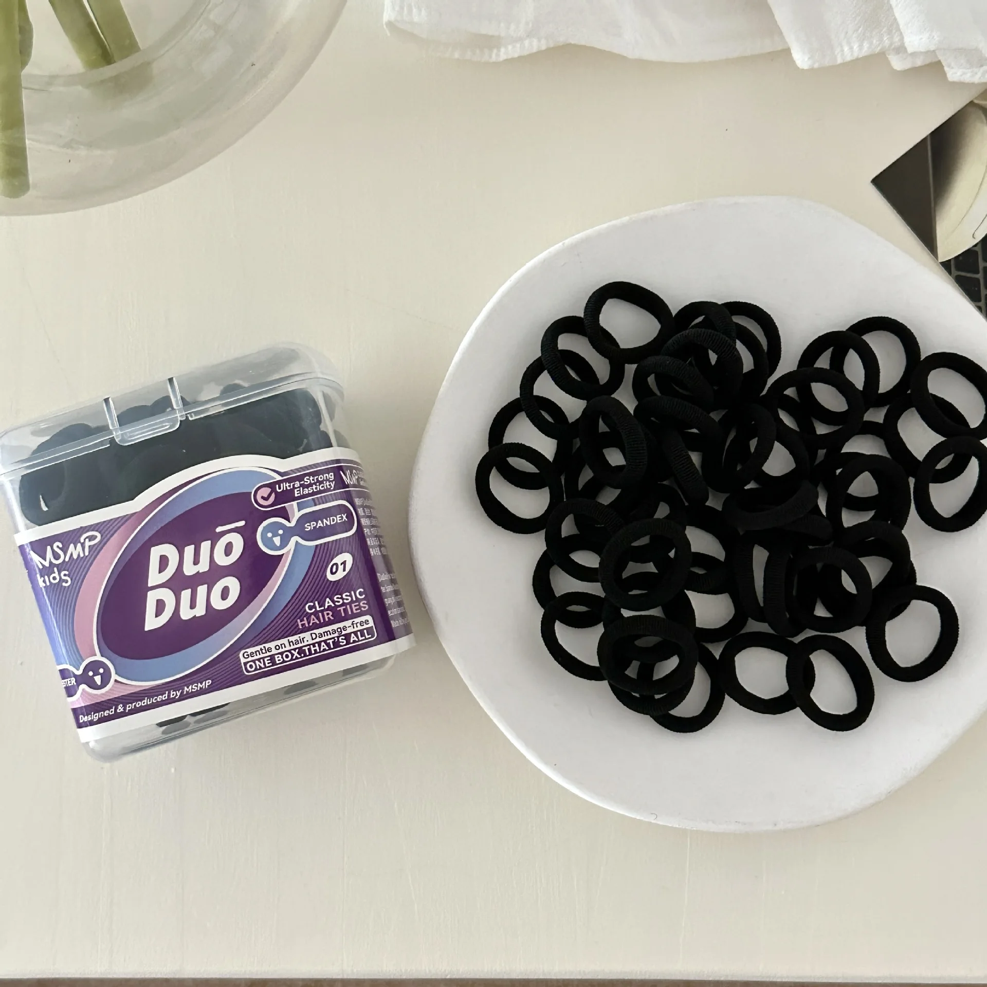 120 Uds. Elástico para el cabello para niños, lazo de felpa, lazos para el cabello suaves sin tirar para niños pequeños, bandas para el cabello suaves sin costuras para bebés, paquete a granel