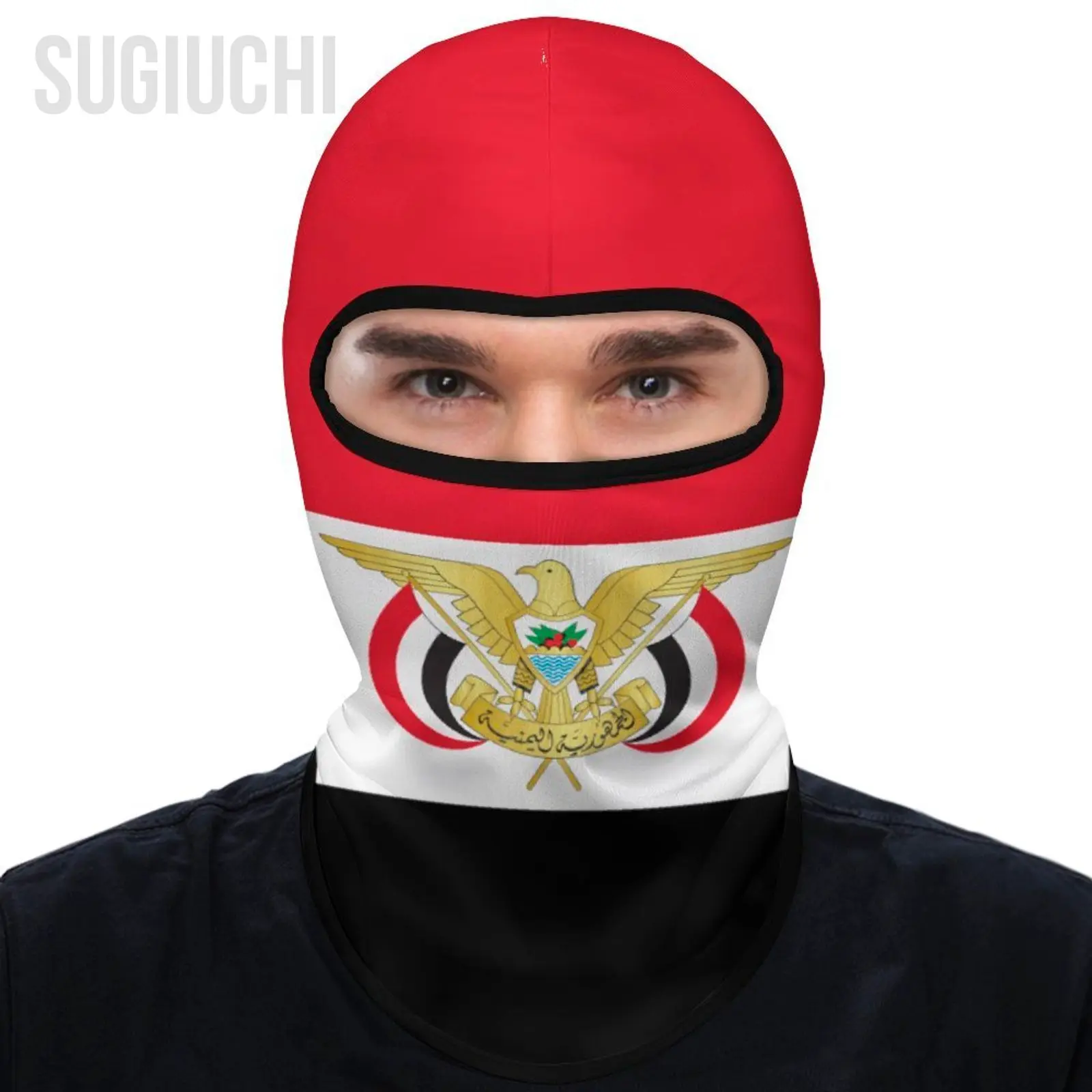 Yemen Flag Outdoor Cool Sunscreen Motorcycle Face Mask Moto Biker Wind Cap Mask Stopper Windproof Bicycle Cycling Headgear