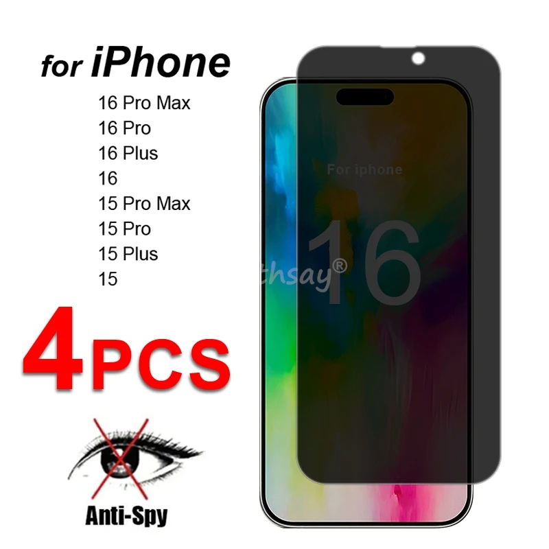 

Privacy Screen Glass For iPhone 16 Pro Max Glass Anti-Spy Protector Flim For iPhone 16 Pro Max Tempered Glass Flim 15 Pro Max