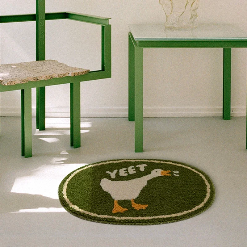 VIKAMA Simple And Cute Non-Slip Mat Bathroom Door Absorbent Mat Toilet Entry Carpet Machine Washable Door Mat Home Decor