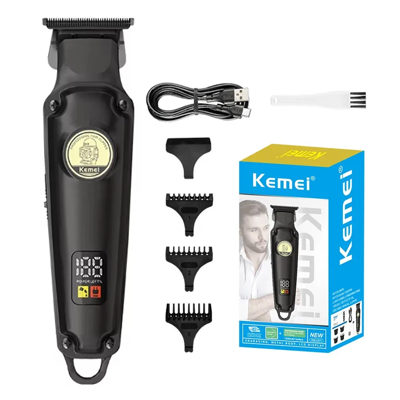 Kemei PG1990A 2371 Set Professionele Elektrische Haarkapper USB Oplaadbare Draadloze Haartrimmer Haarknipmachine voor Heren