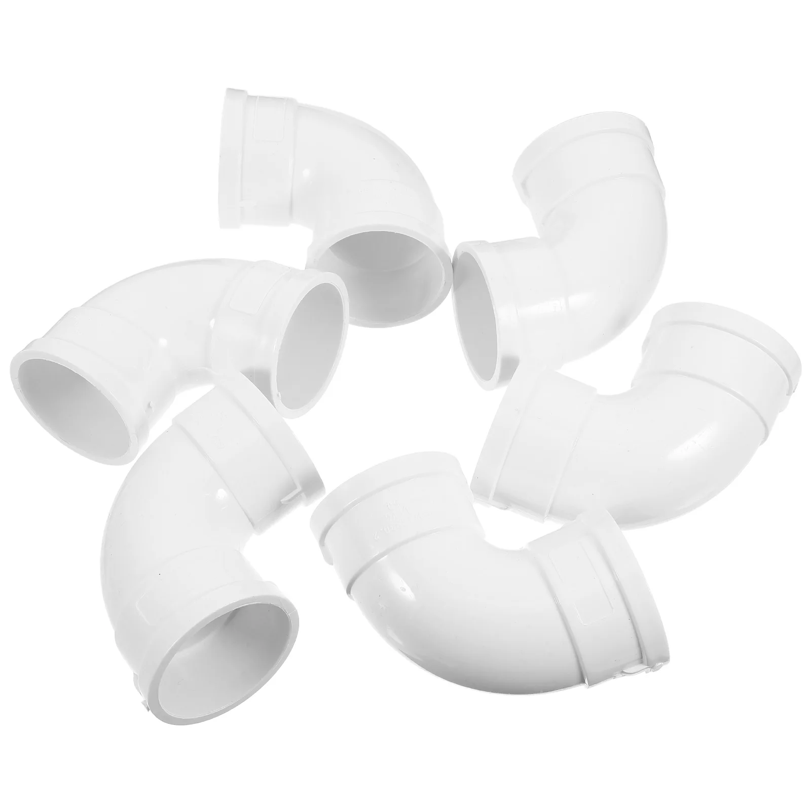 

6pcs PVC Pipe Fittings 2 Inch 90 Degree Elbow Joints for Drainage Electrical Systems hose connectors plastic fittings