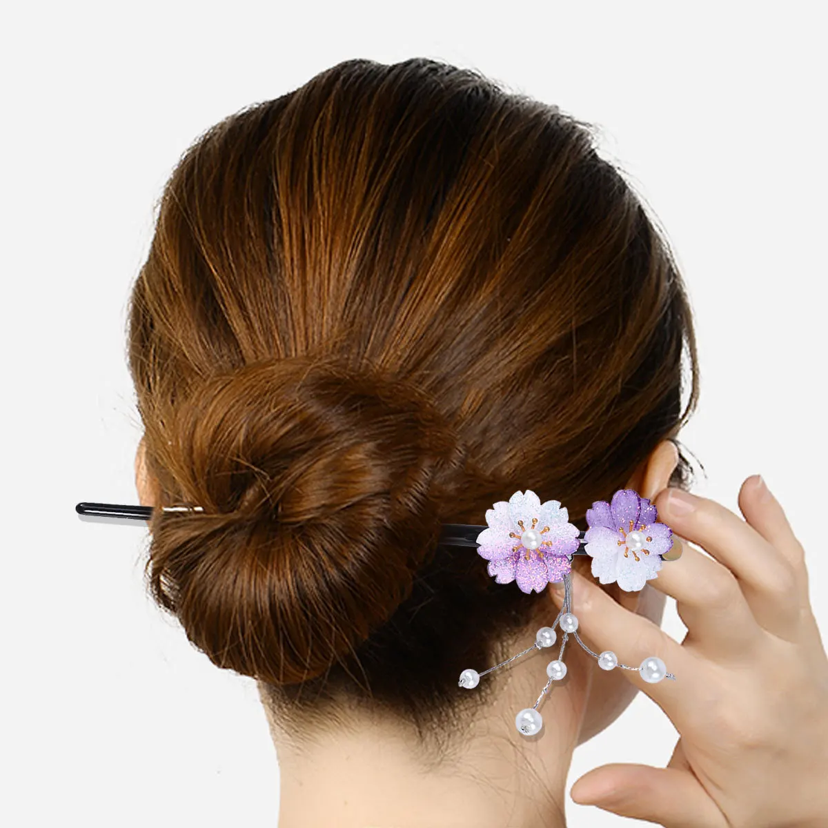 

Purple Vintage Hairpin Retro Decorative Pin for Women Shopping Casual Parties Durable Material Attractive