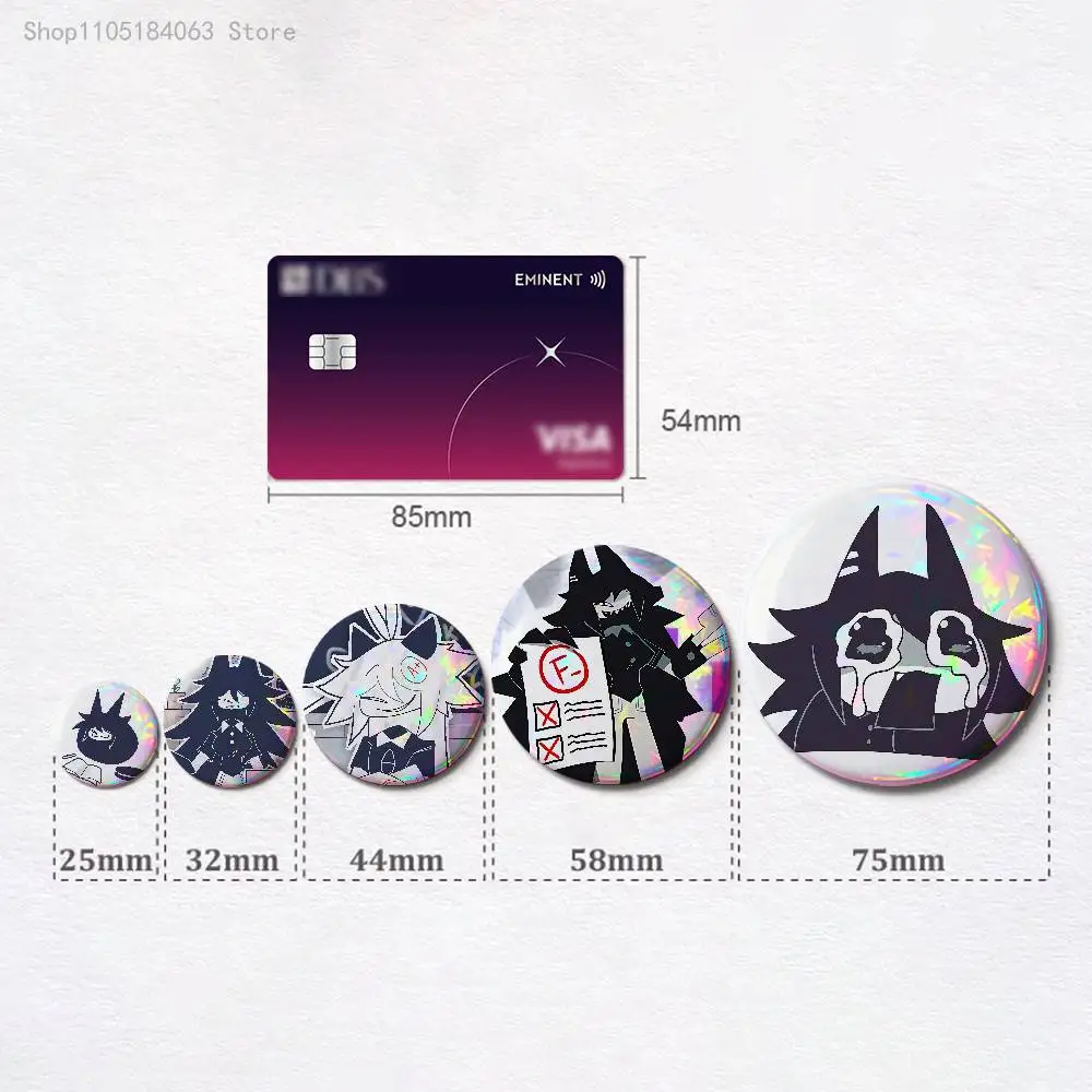 Fundamental Paper Education 32mm 58mm 75mm 44mm 25mm Anime Badges Brooches DIY Pins Decorations Birthday Gifts