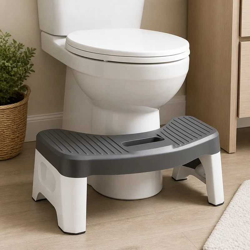 Adjustable Squat Toilet Stool with Ergonomic Design for Adults, Kids, and Pregnant Women