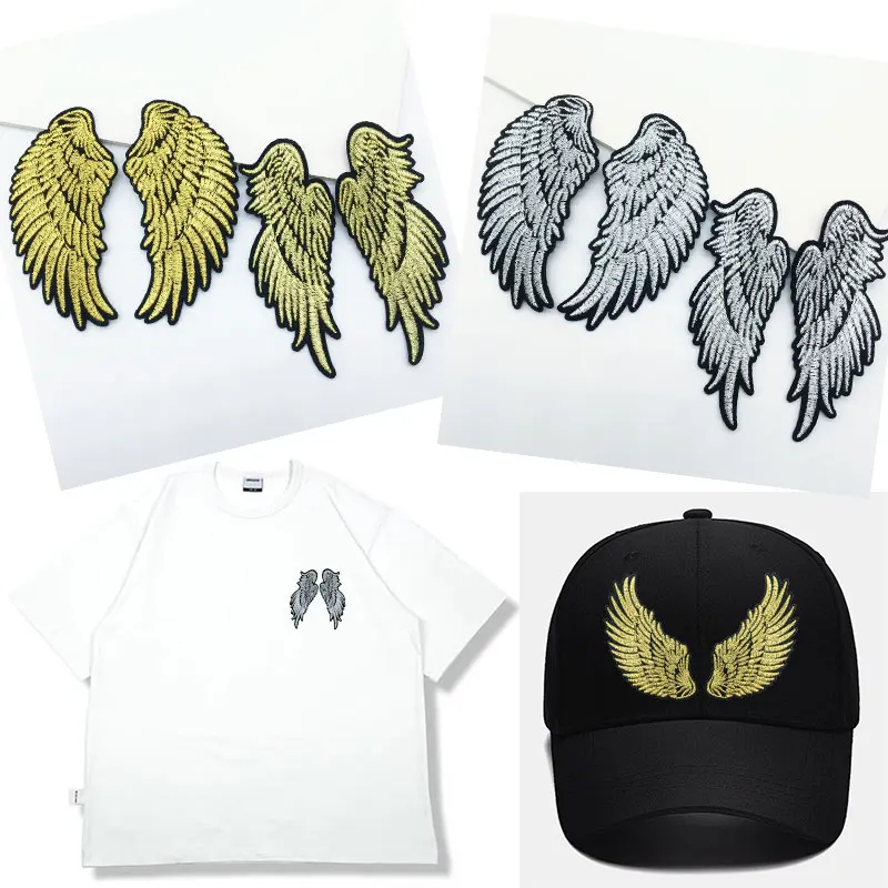 4 stücke Flügel Patches für Kleidung DIY Dekoration Applique gestickte Patches auf Kleidung.