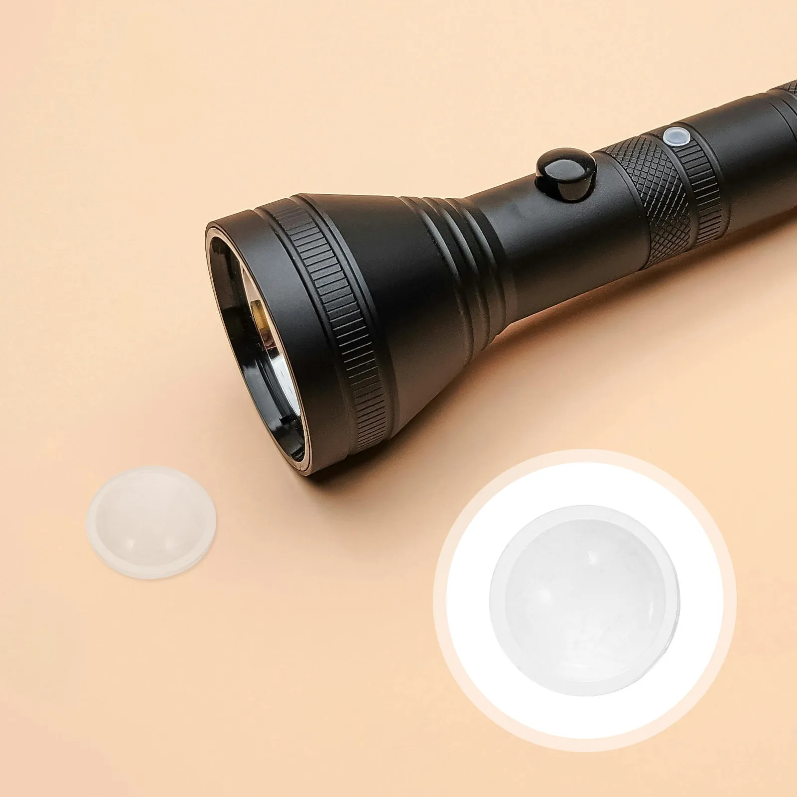 

5Pcs LED Focusing Convex Optical Lens Flashlight Replacement Adjustable Beam Concentration Magnifying Lens Physics Teaching