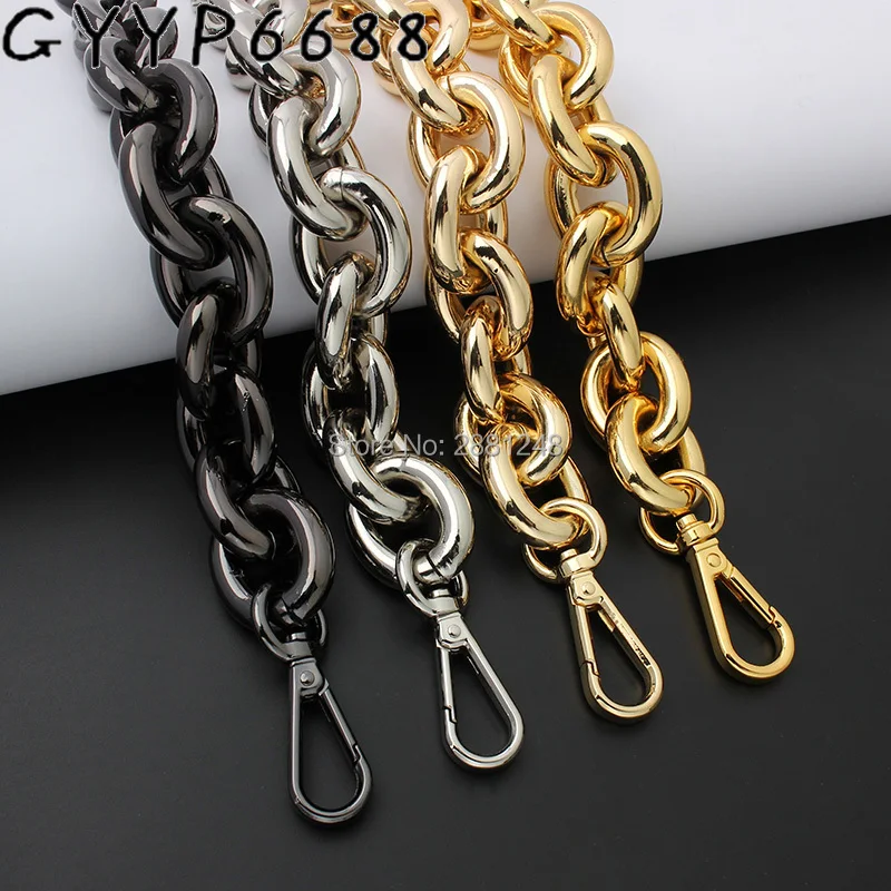 New 27mm thick round aluminum chain +hook Light weight bags strap bag parts handles easy matching Accessory Handbag Straps