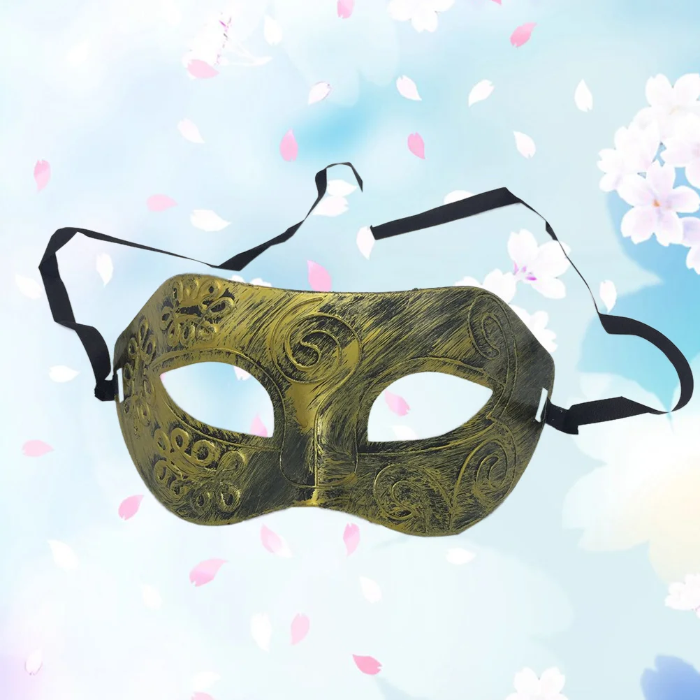 

Маскарадная маска Мужская маска Бал-маскарад Ретро Римский стиль Эластичная лента Пластиковая половина лица Хэллоуин
