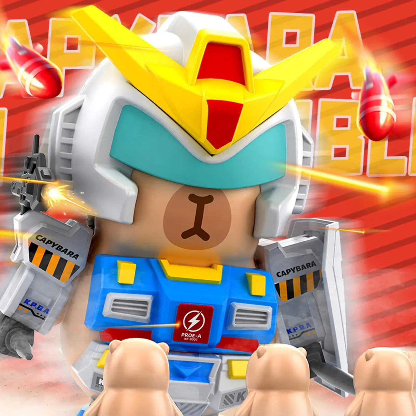 휴대용 카피바라 자석 메카 피규어 손으로 조립할 수 있는 카피바라 장난감 데스크탑 장식 창의적인 로봇 동물 장난감 게임