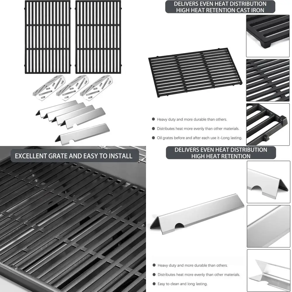 

Weber Genesis II GS4 GBS Grill Parts: 66095 Grates, 66795 Flavorizer Bars, 66685 Heat Deflector for E-310, E-315, SE-310, E-335,