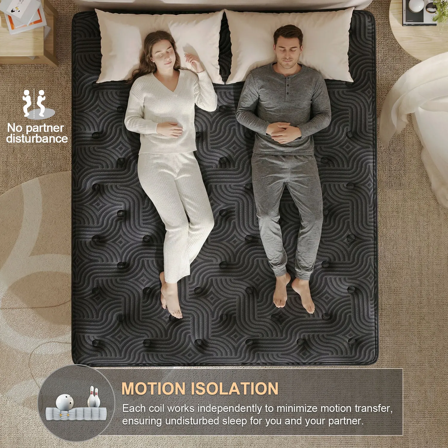 Viscountess Gel Memory Foam Mattress Queen Double King Single Bed Pocket Spring Foam Euro Top 30cm