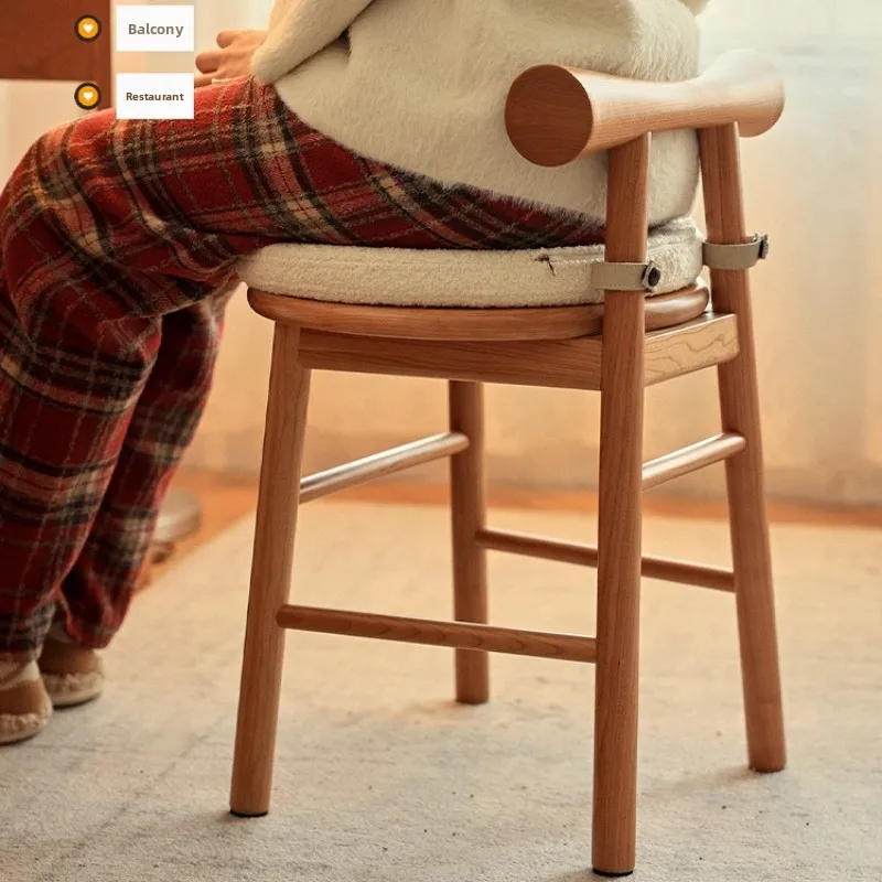 

Nordic Hemp Rope Woven Square Stool, Retro Low Tea Chair, Stackable Solid Wood Shoe Bench, I-Shape Mortise-Tenon Furniture